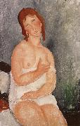 Amedeo Modigliani Red-Haired young woman in chemise Spain oil painting artist